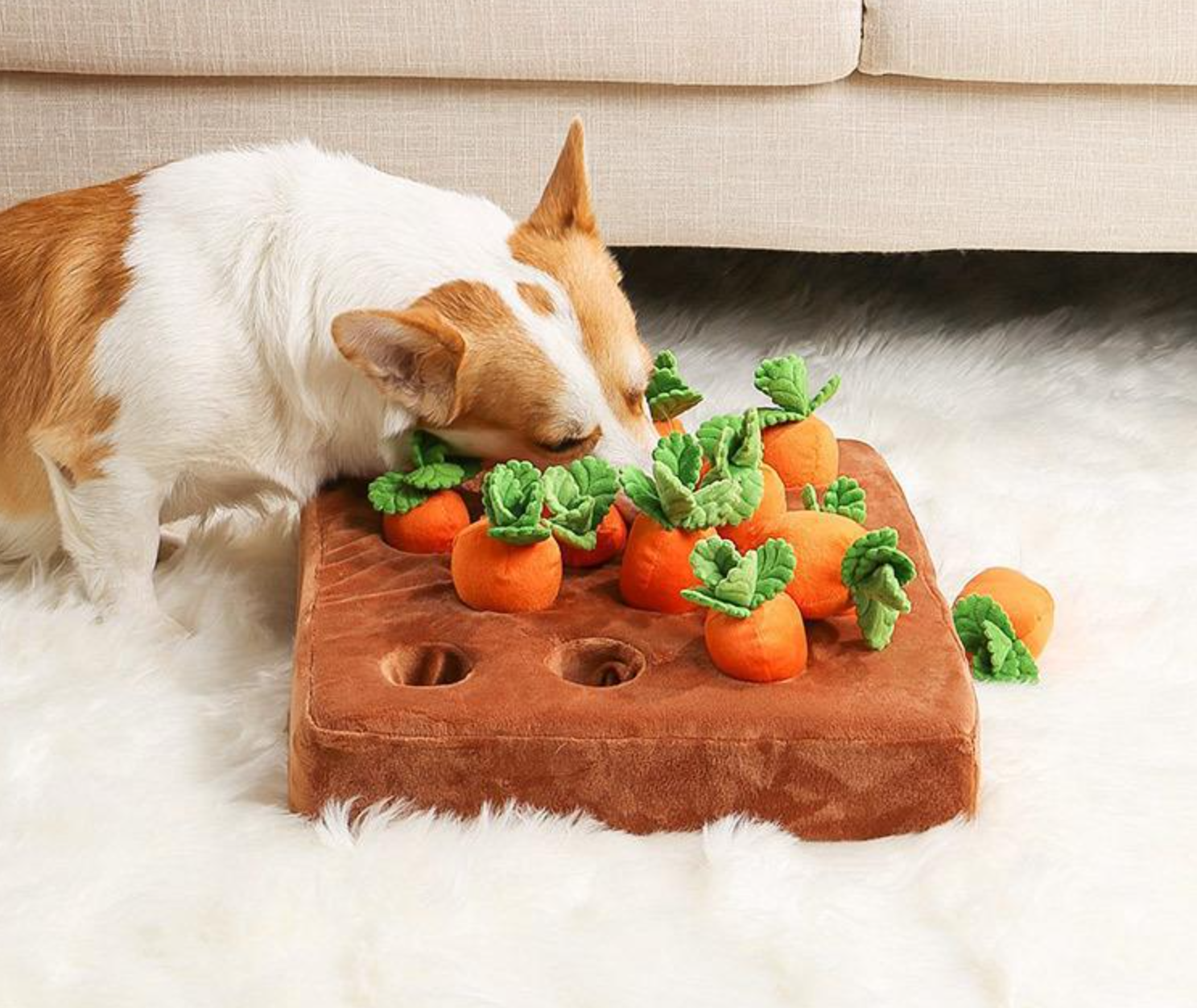 Juguetes interactivos para mascotas Juguetes de granja de zanahorias