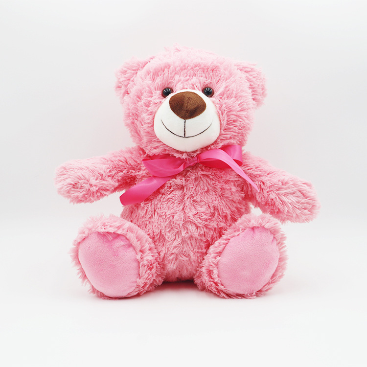Oso de peluche rosa con regalo de juguete suave de peluche de peluche Bowknot para niños y adultos