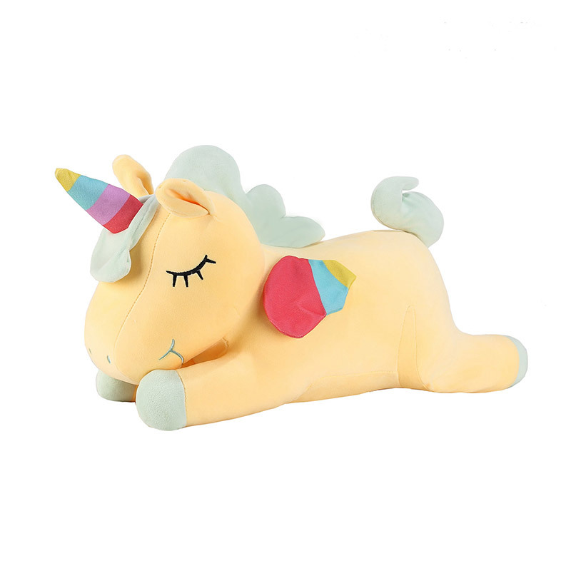 Creativos juguetes de peluche lindos, almohada de sofá suave rellena, almohada de unicornio de felpa, muñeca Kawaii para cabecera
