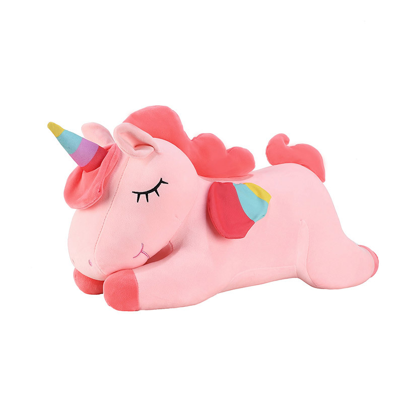 Creativos juguetes de peluche lindos, almohada de sofá suave rellena, almohada de unicornio de felpa, muñeca Kawaii para cabecera