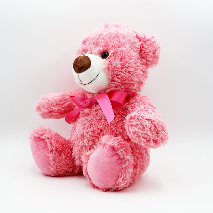 Oso de peluche rosa con regalo de juguete suave de peluche de peluche Bowknot para niños y adultos